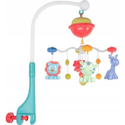 MalPlay Kolotoč nad postýlku se zvířátky dálkovým ovladačem a projektorem – Zboží Mobilmania