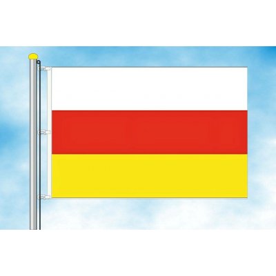LIBEA, s.r.o. Severní Osetie - Alánie vlajka Rozměr: 30×45 cm, Uchycení: Karabiny na stožár – Hledejceny.cz