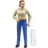 Model BRUDER 60408 Figurka kloubová žena 11cm modré kalhoty plast br60408 1:16