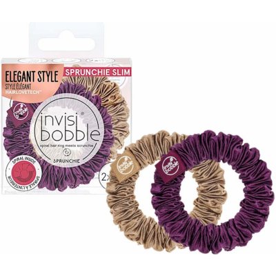 Ozdobné spirálové gumičky Invisibobble Sprunchie Slim The Snuggle is Real - 2 ks – Hledejceny.cz