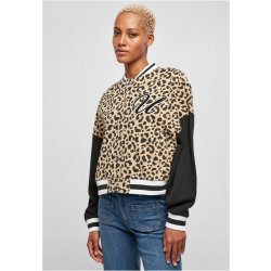 Urban Classics AOP Oversized College Sweat Jacket union beige leo black