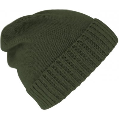Fiebig Headwear since 1903 Olivová unisex čepice s kašmírem – Zboží Mobilmania
