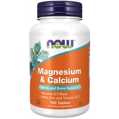 NOW Foods Magnesium & Calcium se Zinkem a Vitamínem D3 250 tablet – Hledejceny.cz