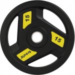 TRINFIT olympijský kov pogumovaný 15 kg / 50 mm – Zboží Dáma