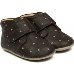 POMPOM Kožené capáčky Beginners na suchý zip Hear thnědé – Sleviste.cz