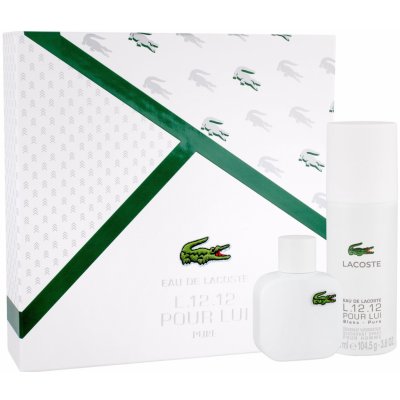 Lacoste Eau De Lacoste L.12.12 Blanc EDT 50 ml + deospray 150 ml dárková sada – Zboží Mobilmania