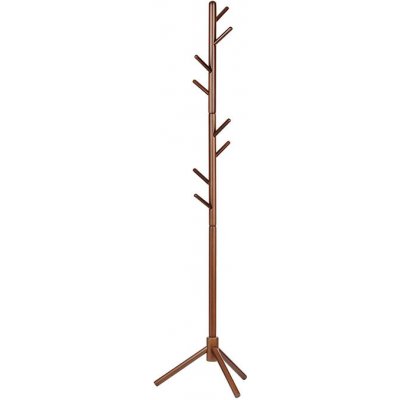 ČistéDřevo Dřevěný stojanový věšák 175 cm - hnědý – Zbozi.Blesk.cz