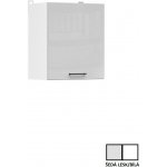 Junona Line Tafla skříňka G1D/50/57 LP, bílá/světle šedý lesk – Zboží Dáma
