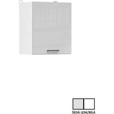 Junona Line Tafla skříňka G1D/50/57 LP, bílá/světle šedý lesk – Zboží Dáma