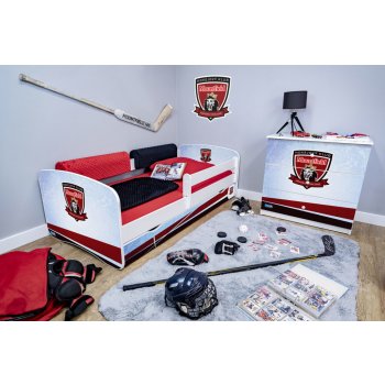 Hokejový pokojíček Mountfield HK postel a úložný prostor