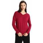 Icebreaker dámský merino svetr Wmns Shearer V Sweater Cherry – Zboží Mobilmania