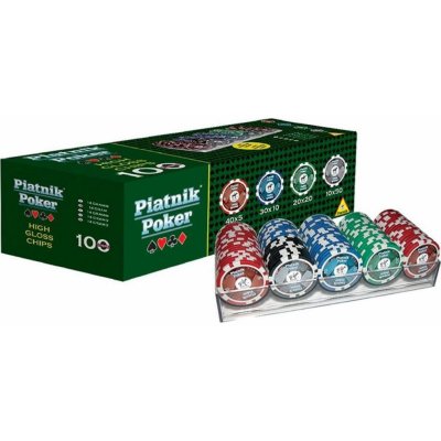 Piatnik Poker Set 100 High Gloss Chips – Zboží Mobilmania