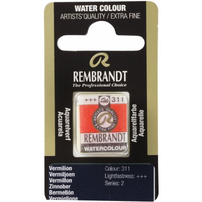 Rembrandt akvarelová barva v půlpánvičce 311 Vermilion – Hledejceny.cz