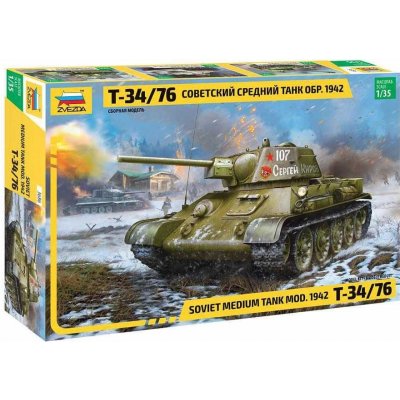 Zvezda Tank T-34-76 UTZ Nut stavebnice 1:35 – Zbozi.Blesk.cz