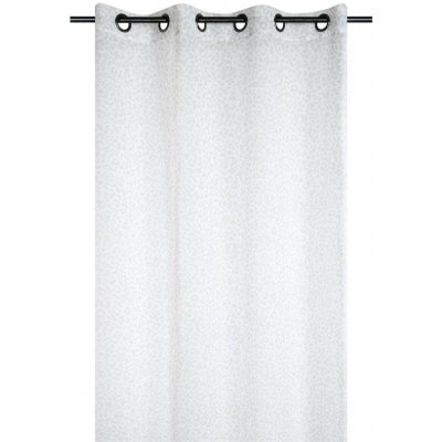 STOF Záclona s leopardím vzorem CAMBODGE, 140 x 260 cm, zvířecí motiv bílý – Hledejceny.cz