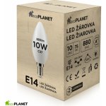 EcoPlanet LED žárovka E14 10W svíčka 880Lm teplá bílá – Zbozi.Blesk.cz