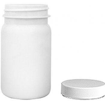 Pilulka Plastová lahvička, lékovka bílá s bílým uzávěrem 250 ml