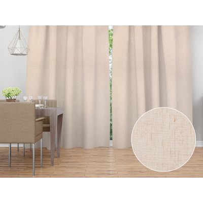 Biante Dekorační závěs PM-128 Přírodní režná - šířka 270 cm 270x160 cm – Sleviste.cz