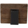 Klasický fotorámeček Hnědý antik dřevěný fotorámeček s klipem Clipp - 21*3*16 cm / 9*13 cm