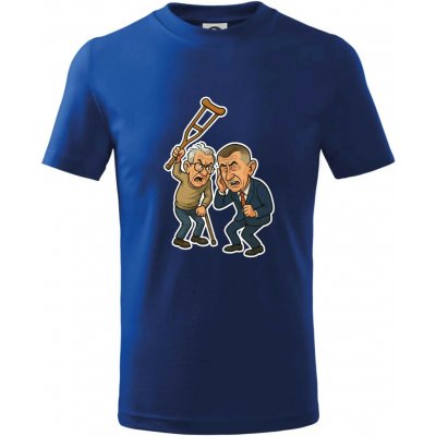 Babiš a berle tričko dětské bavlněné Královská modrá – Hledejceny.cz