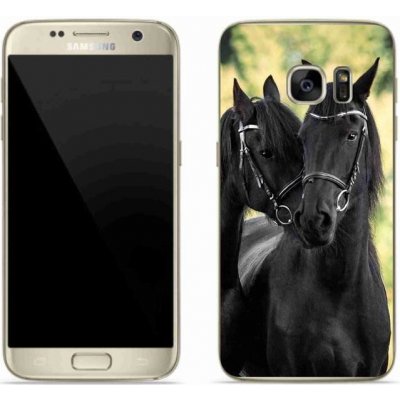 Pouzdro mmCase Gelové Samsung Galaxy S7 Edge - dva černí koně