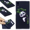 Pouzdro a kryt na mobilní telefon Sony Matty gelový obal na Sony Xperia XZ - panda na bambusu