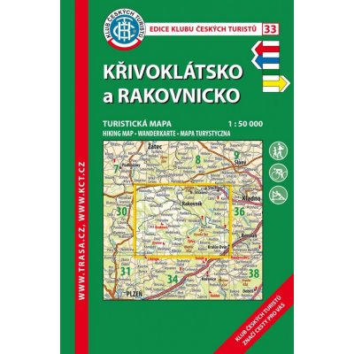 KČT 33 Křivoklátsko, Rakovnicko 1:50 000/ 8. vydání 2023 – Zbozi.Blesk.cz