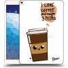 Pouzdro na tablet Picasee silikonový průhledný obal Apple iPad Air 10.5 2019 3.gen Cute coffee