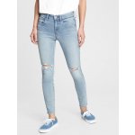 GAP Džíny distressed universal jeggings mid rise modré – Hledejceny.cz
