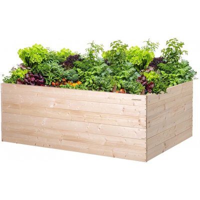 Atmowood Dřevěný vyvýšený záhon 160 x 100 x 60 cm hnědý – Hledejceny.cz