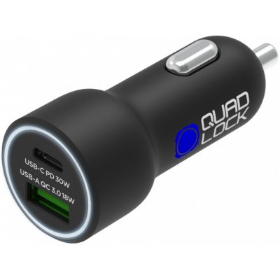 Quad Lock® USB adaptér do 12V zásuvky QUAD LOCK® Dual USB 12V Car Charger – Zboží Mobilmania