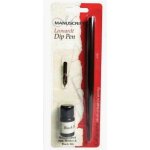 Manuscript Leonardt Dip Pen sada hrot + násadka + inkoust Černý – Zboží Mobilmania