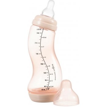 Difrax kojenecká S lahvička antikolik růžová 250ml