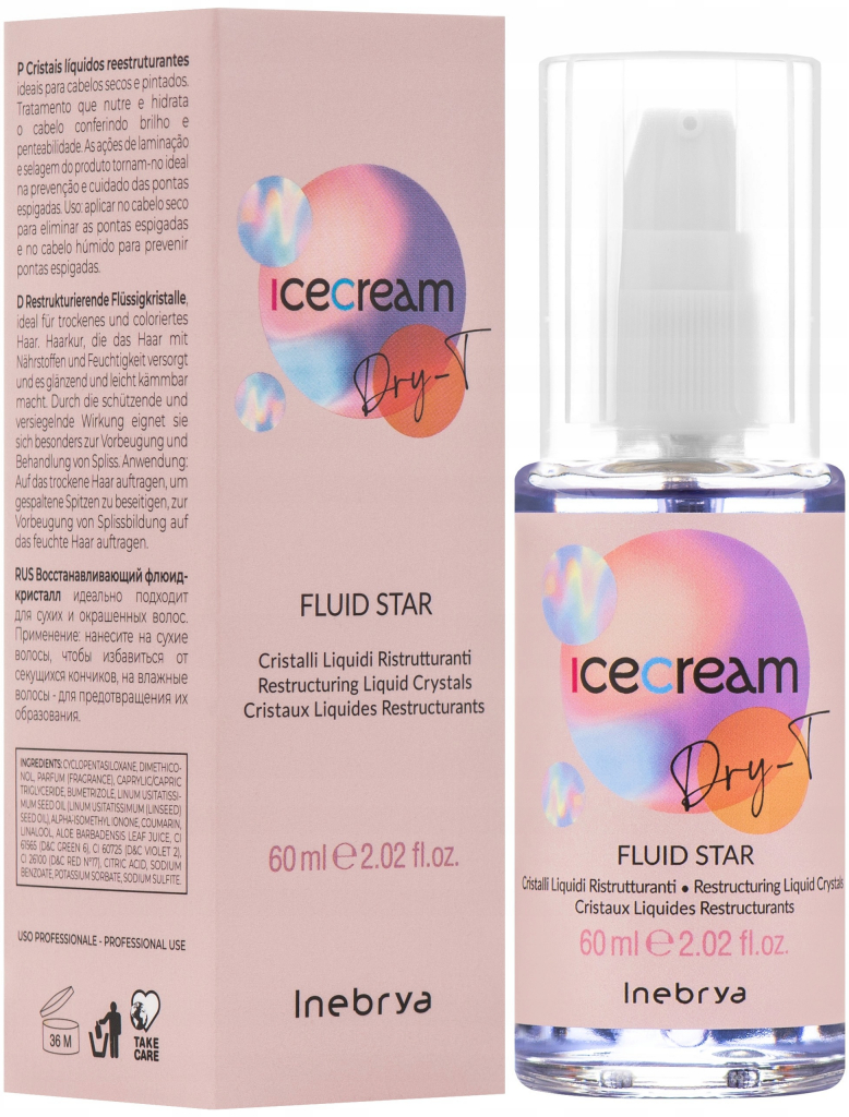 Inebrya Ice Cream Dry-T Fluid Star Rekonstrukční tekuté krystaly 60 ml