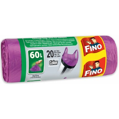 Fino pytle Color s uchy HDPE 60l 13µm 20 ks