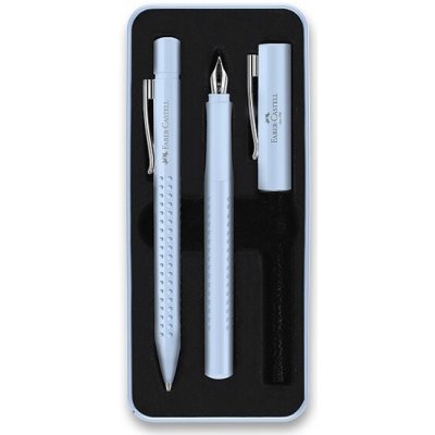 Faber Castell Sada plnicí a kuličkové pero Grip Edition 2010 světle modrá 0021/2015240 – Zboží Živě