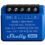 Shelly 1 Mini Gen3 spínací modul 1x 8A (WiFi, Bluetooth) SHELLY-1-Mini-Gen3 – Zboží Živě