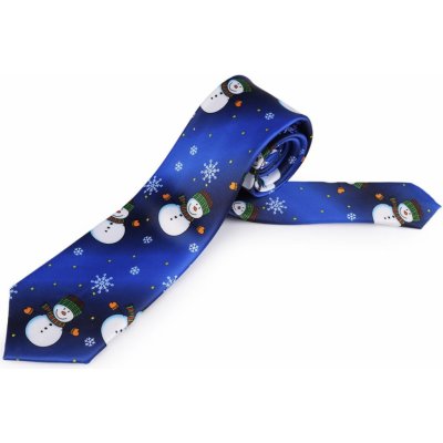 Saténová vánoční kravata modrá – Hledejceny.cz