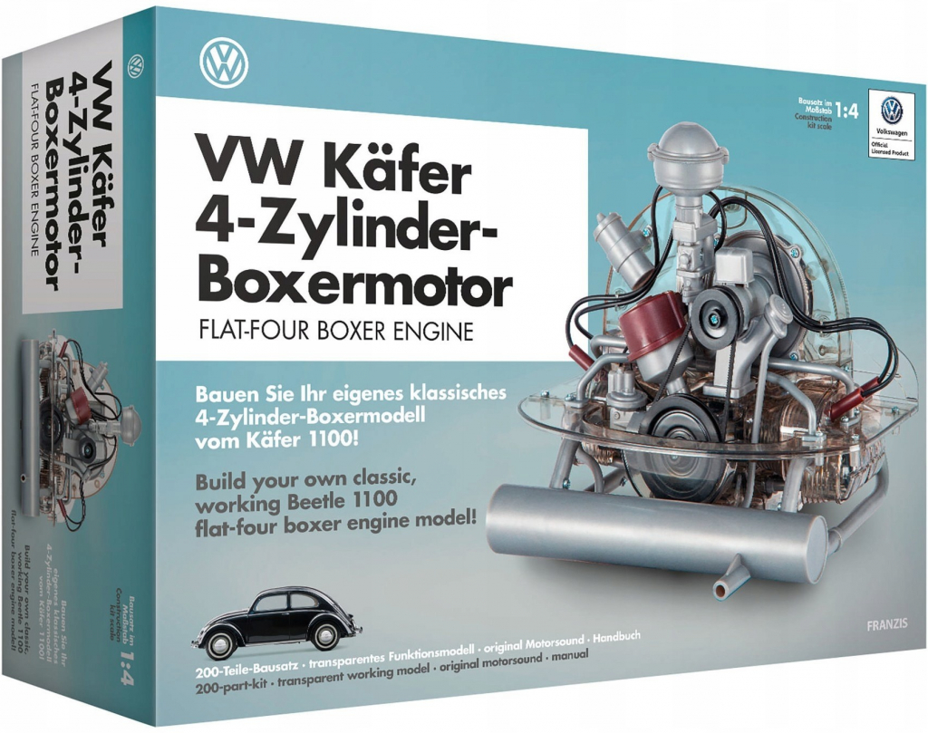 Franzis motor VW Beetle 4-válcový boxer v měřítku 1:4