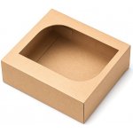 KRAFTHOUSE.EU Kraftová dárková krabička čtvercová s okénkem KM-001KO Okno: Srdce – Hledejceny.cz