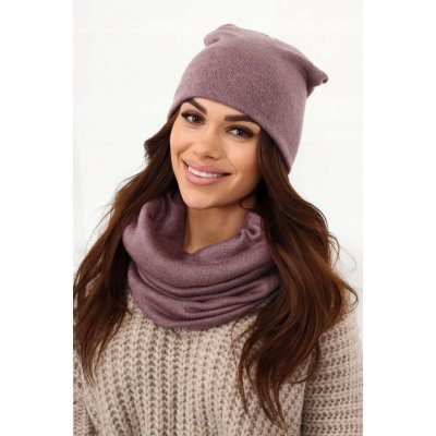 Fashionweek dámská čepice a šála cashmere touch S2468 Fialový – Hledejceny.cz