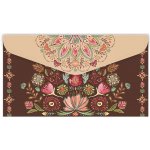 ARGUS Plastová obálka s drukem DL Floral scape, tmavě hnědá 16410389 – Zboží Živě