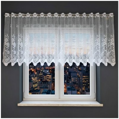 Dekorační metrážová vitrážová záclona ULRIKA bílá výška 70 cm MyBestHome – Zboží Dáma