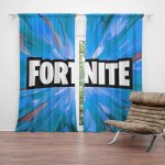 Sablio Závěs FORTNITE modrá: 2ks 140x250cm – Hledejceny.cz