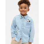 Baby džínová košile Big Shirt Gap & Peanuts Snoopy Modrá – Hledejceny.cz