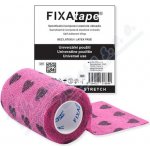 FIXAtape STRETCH samofix.obi. 7,5 x 450 cm růžo.srdce – Zboží Dáma