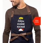 Kariban Zástěra pro muže se jménem Exclusive Osobní kuchař Tmavě modrá Navy – Hledejceny.cz