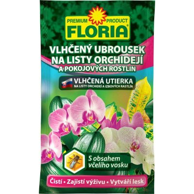 Agro CS FLORIA Vlhčený ubrousek na listy orchidejí a pokojových rostlin 6g (24x18cm) – Hledejceny.cz