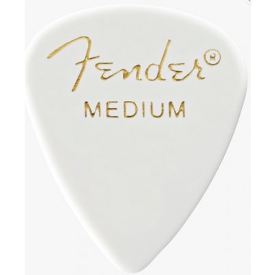 Fender Classic Celluloid Pick, 351 Shape, White - trsátka (různé tvrdosti) Trsátko - tvrdost: Medium – Sleviste.cz