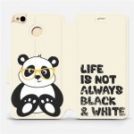 Pouzdro Mobiwear parádní flip Xiaomi Redmi 4X - M041S Panda - life is not always black and white – Zbozi.Blesk.cz